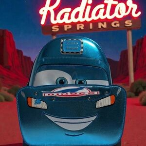 NWT Loungefly Pixar Cars Dinoco Lightning McQueen Mini Backpack LE SOLD OUT